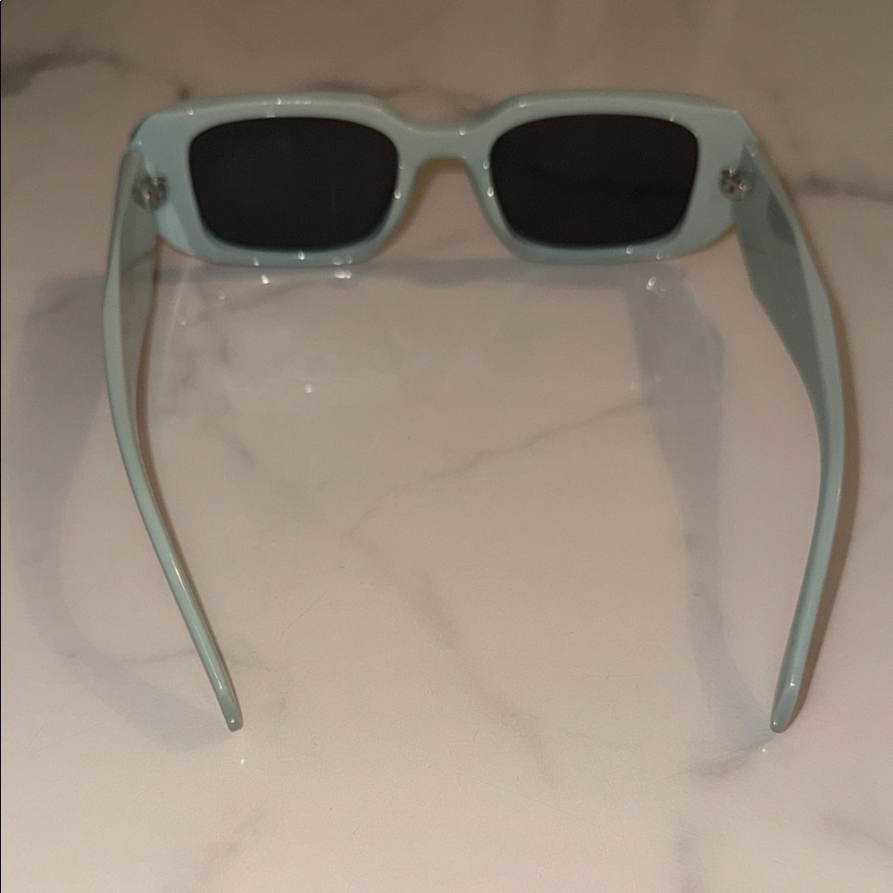 Prada Pastel Green Rectangular Sunglasses - Picture 3 of 5